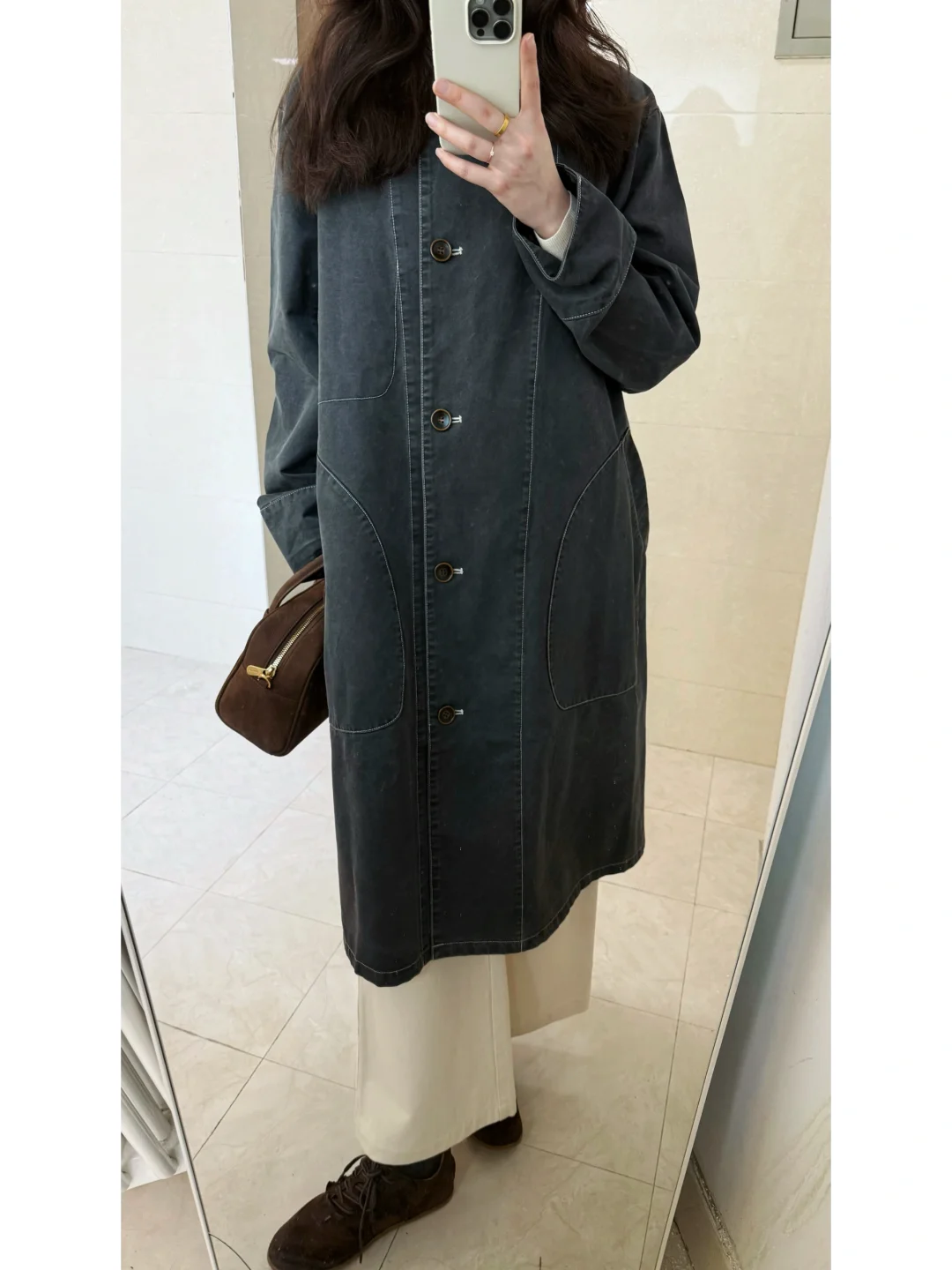 cleanfit* 通勤灰风衣