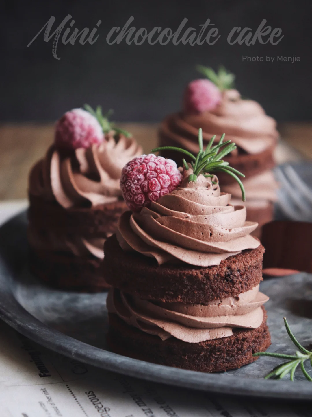 ins风蛋糕|可可巧克力迷你奶油蛋糕🍰下午茶