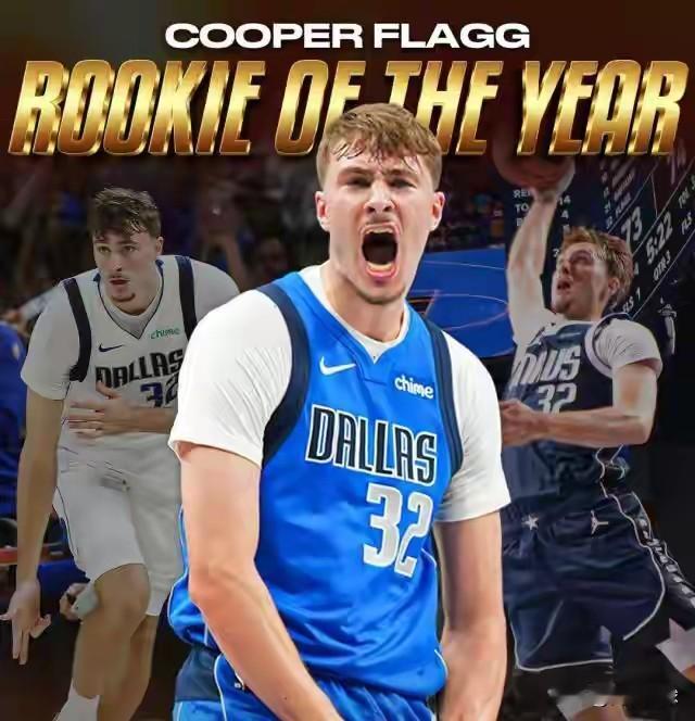 NBA2026最佳新秀实至名归还是库珀·弗拉格，以412票领先第二名克...