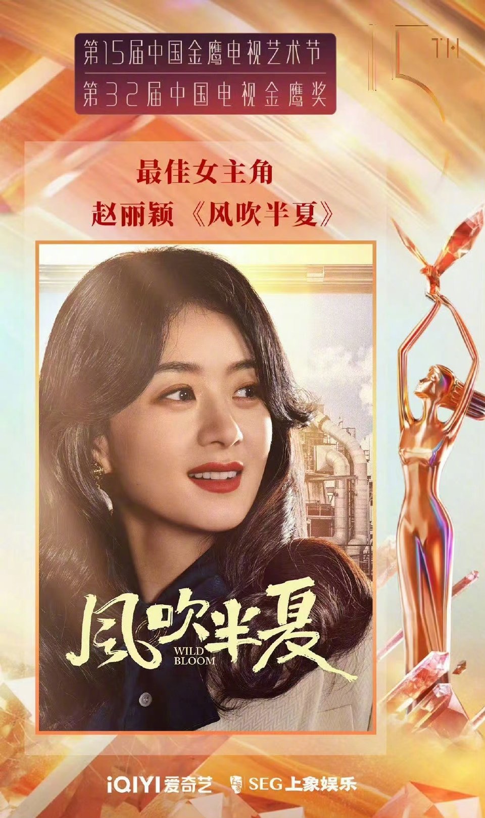 #赵丽颖 飞天奖#飞天奖的权威性：飞天奖是国家广播电视总局主办的政府奖，被视为国内电视剧领域最高级别荣誉，评选不以流量论高低，看重作品的社会反响与角色完成度。
· 多项“第一”：她是85后首位飞天视后，也是飞天奖历史上第一位非科班出身、无文工团背景的获奖者。这被看作主流奖项评价标准的一次 ​