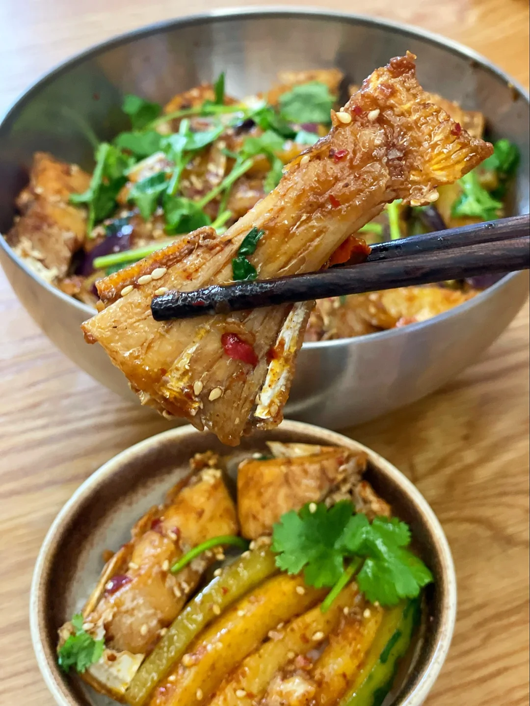 江湖菜干烧耗儿鱼‼️麻辣入味鲜香过瘾🤤