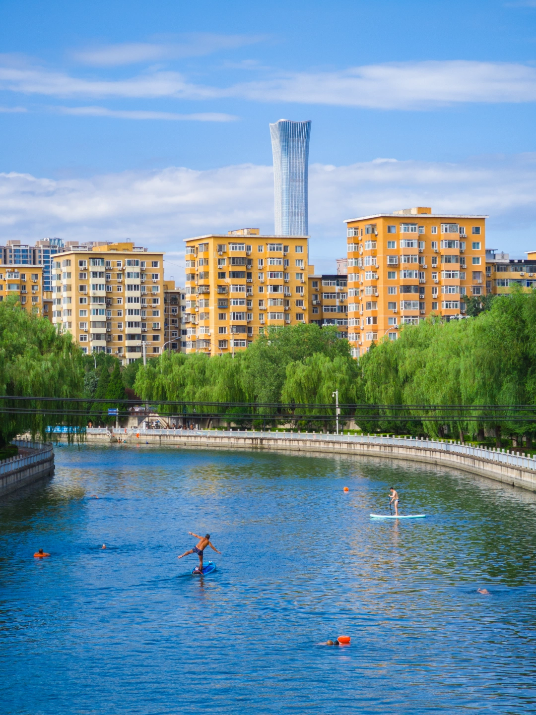 北京夏天的护城河时刻🏊‍♂️