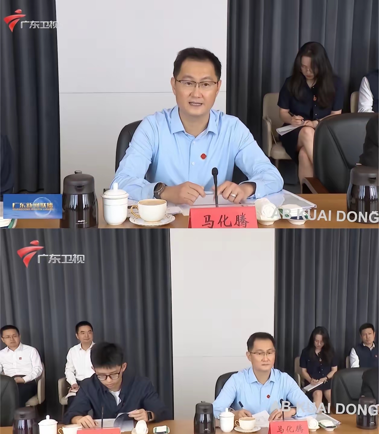 马化腾精神头不错，身边是年仅28岁的姚顺雨，腾讯集团AI业务的“一号位”。
在姚顺雨的影响下，腾讯AI提速，一改过去的保守风格，启动疯狂投入模式。
 
这张同框画面出自10月8日腾讯总部调研现场，55岁的马化腾坐主位，28岁的姚顺雨紧挨其侧，全程参与座谈，信号感直接拉满。
 
姚顺雨的履历拿出来足够