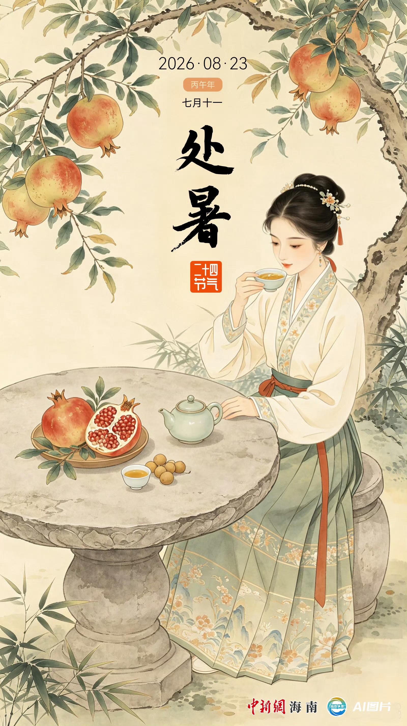 #早安[超话]##天涯问早# “离离暑云散，袅袅凉风起”🌤️。#处暑# 至，暑气至此而止。池上秋来，荷花半成子🪷，田间禾黍熟，草虫轻吟唱🦗。愿你在这“渐有新凉递好秋”的时节，从容行止，收获满满[太开心]~早安[兔子]

“处暑满地黄，家家修廪仓”🏠，民间此时有祭祖迎秋、放河灯祈福之俗🪔 ​