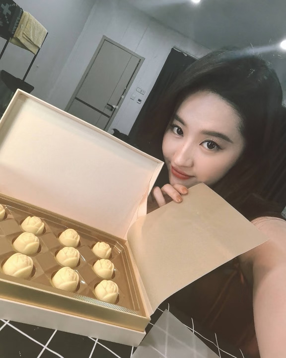 代言德芙时德芙为玫瑰的故事的黄亦玫做了黄玫瑰巧克力#刘亦菲