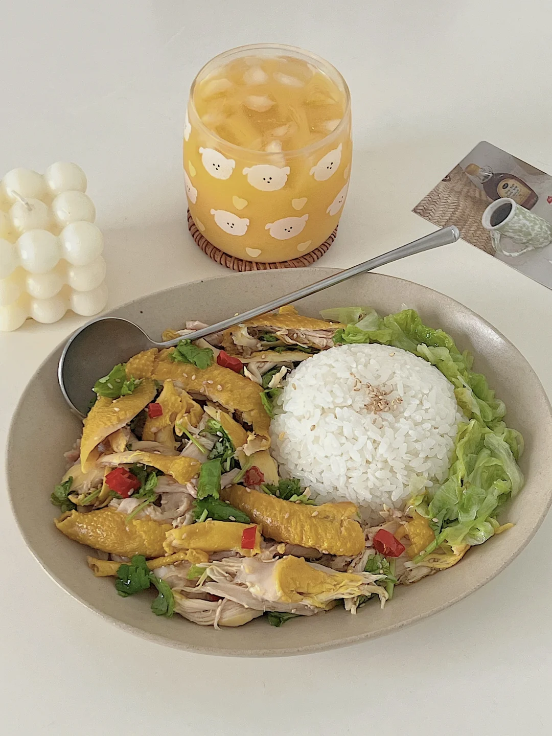 谁懂啊❗️免煮手撕盐焗鸡盖饭太香了，附教程~