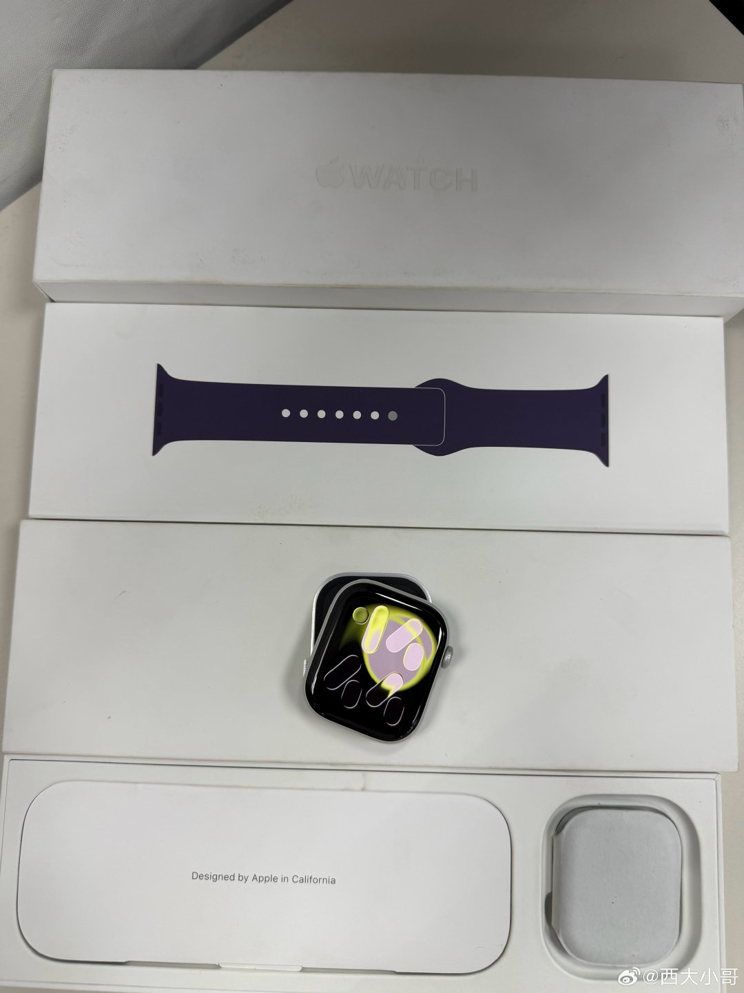 苹果表watch s11银色46mm gps版，原装机器98新，屏幕完好，电池效率100%，全国联保到27年6月26日，1999 ​