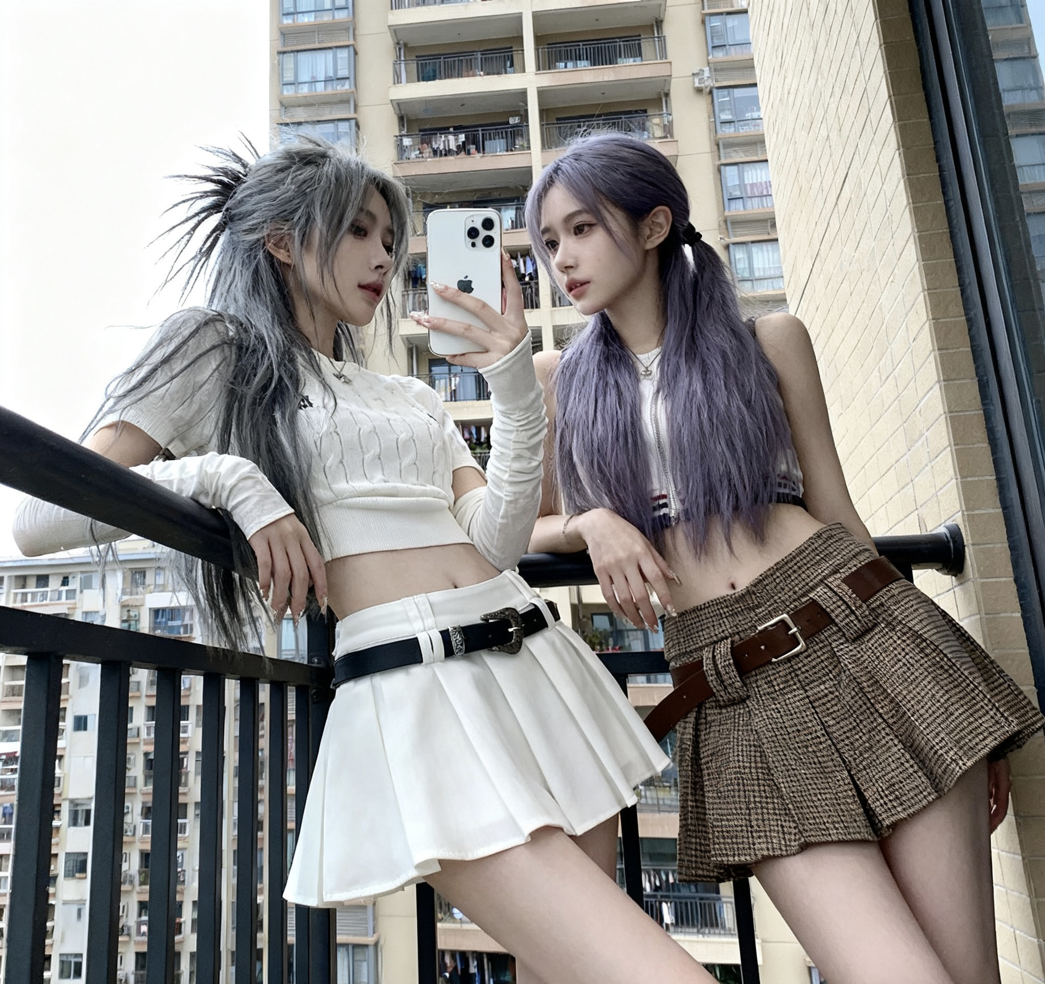 <p>jk制服女孩 百褶裙 辣妹穿搭 今日穿搭 <!--{img:0}...