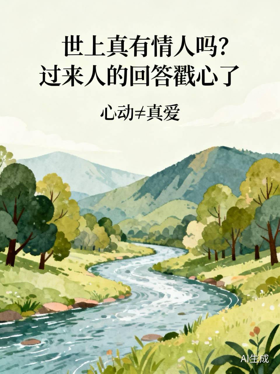 世上真有情人吗？过来人的回答戳心了

网上关于“世上到底有没