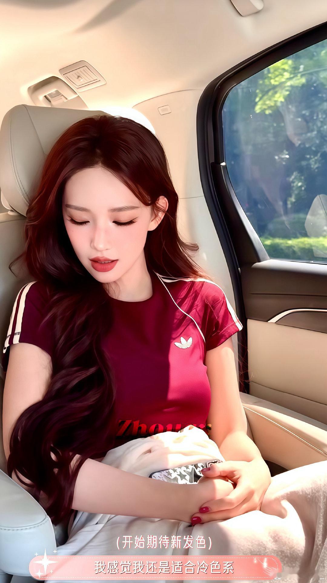 #程潇[超话]#  【自截自修】
 女孩 你红头发好美
#程潇# ​