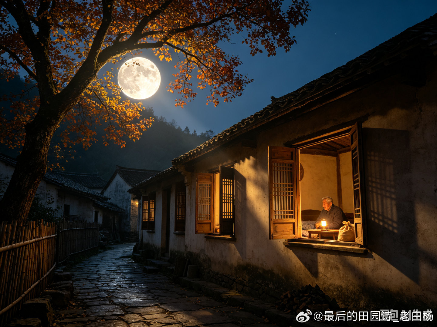 月亮醒了

月亮    睡在老家村口
那棵乌桕梢头

去年没醒
前年    也没醒

阿炳老弟   在温州握十年砌刀
一辆破旧摩托   已晋级奔驰  

重阳节  七旬以上老人   
每人   捐一袋木炭

睡在乌桕上的
月亮    突然醒了   

多像一圆笑脸
蹲上山村    每扇窗台 ​