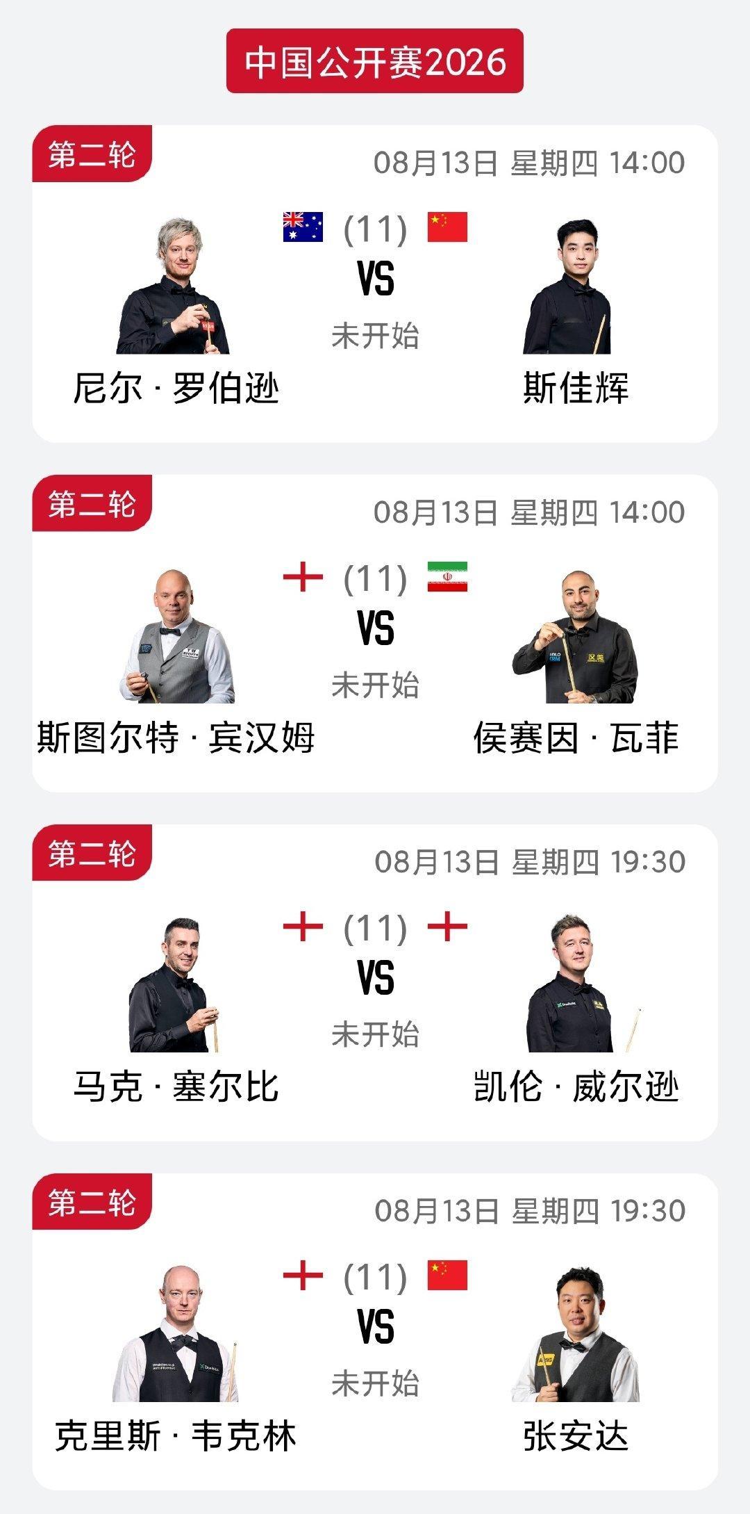 16进8轮次后4场比赛今天进行，斯佳辉、张安达冲击八强席位！[怒][拳...