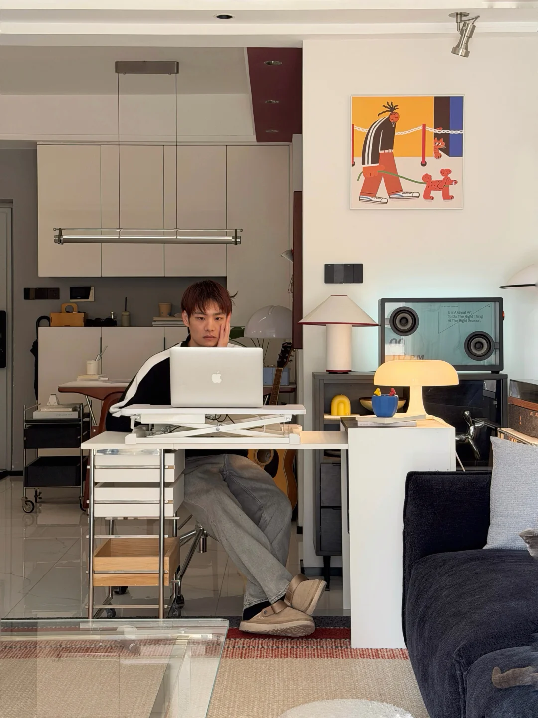 80平小家，独居男生的居家办公生活
