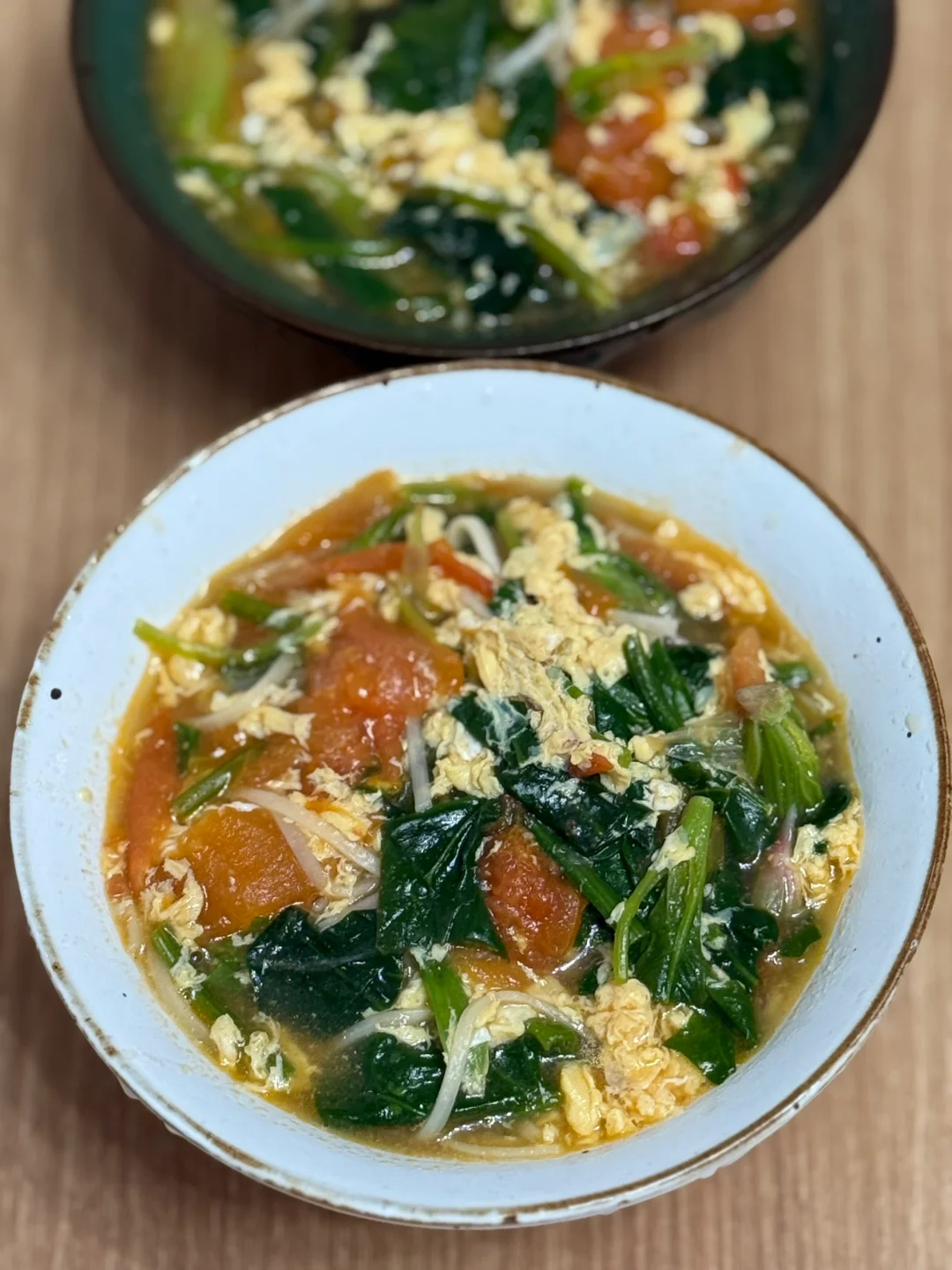 10分钟做好一碗面（336）菠菜鸡蛋炝锅面