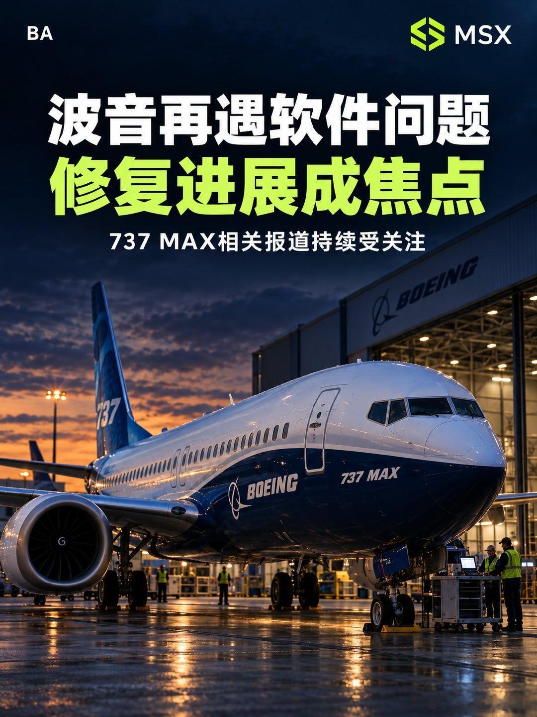 波音又遇软件问题

✈️ 波音的复苏进程，又多了一件需要处理的事。
9月26日披露的消息显示，部分737 MAX存在与特定进近、复飞操作有关的软件问题。波音正在推进软件修复，FAA也在与相关方沟通。新闻来源
后续关键是修复需要多久，以及认证、交付会不会受到影响。目前不能把这条消息直接等同于全面停飞 ​