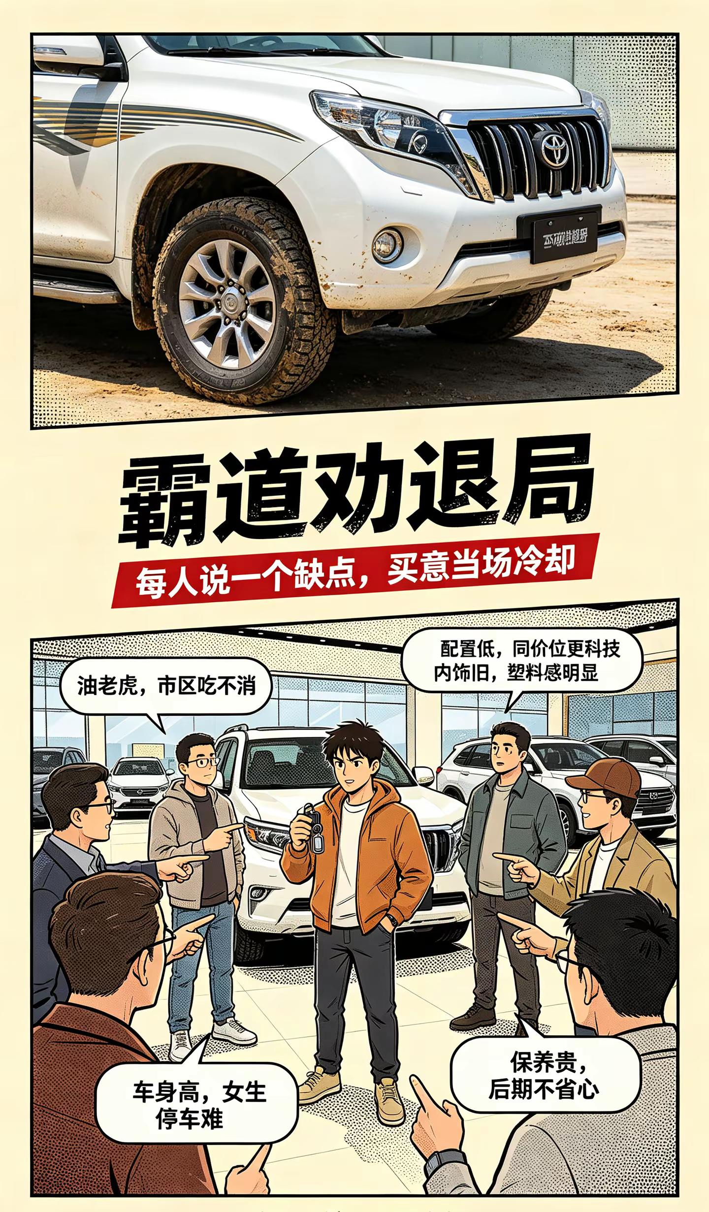 “霸道劝退局 一人说一个霸道的缺点 不吹不黑”丰田霸道 丰田普拉多 硬派越野 兰德酷路泽