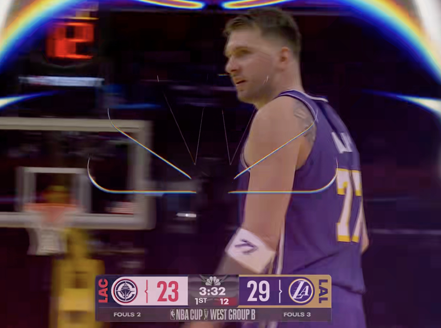 快船害怕东契奇的三分了，给了三分球犯规 随后他们挑战了！ ​​​​