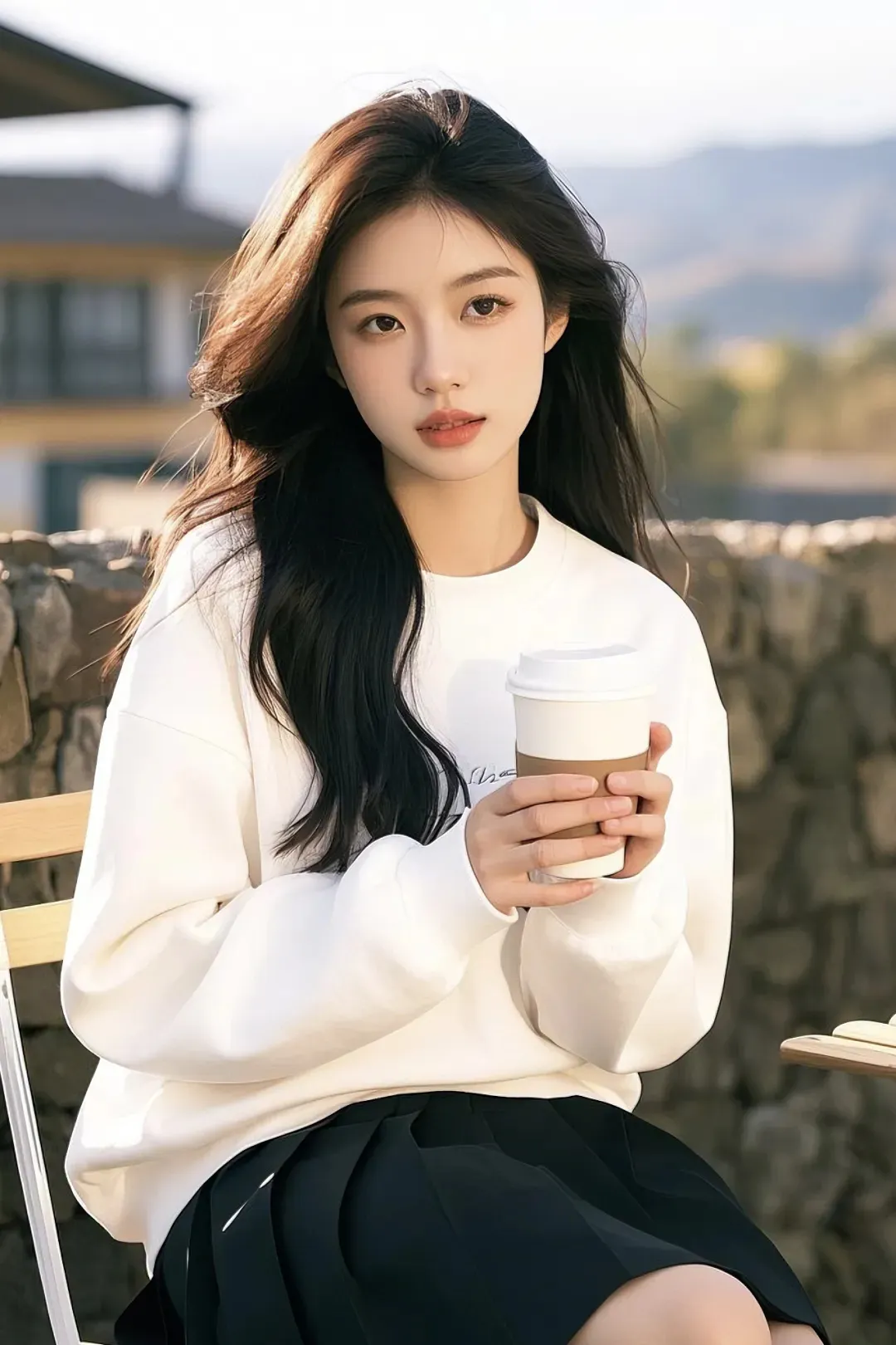 美女写真 | 青春靓丽，无懈可击！   手持一杯咖啡，任思绪在时光中轻...