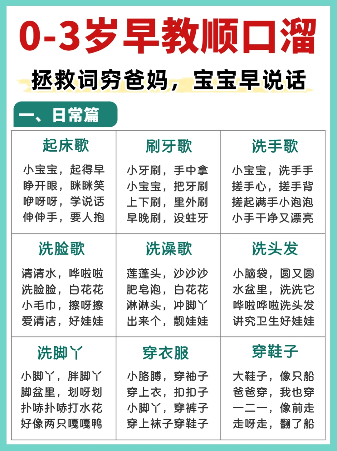 🔥100首哄娃儿歌！拒绝哑巴式带娃