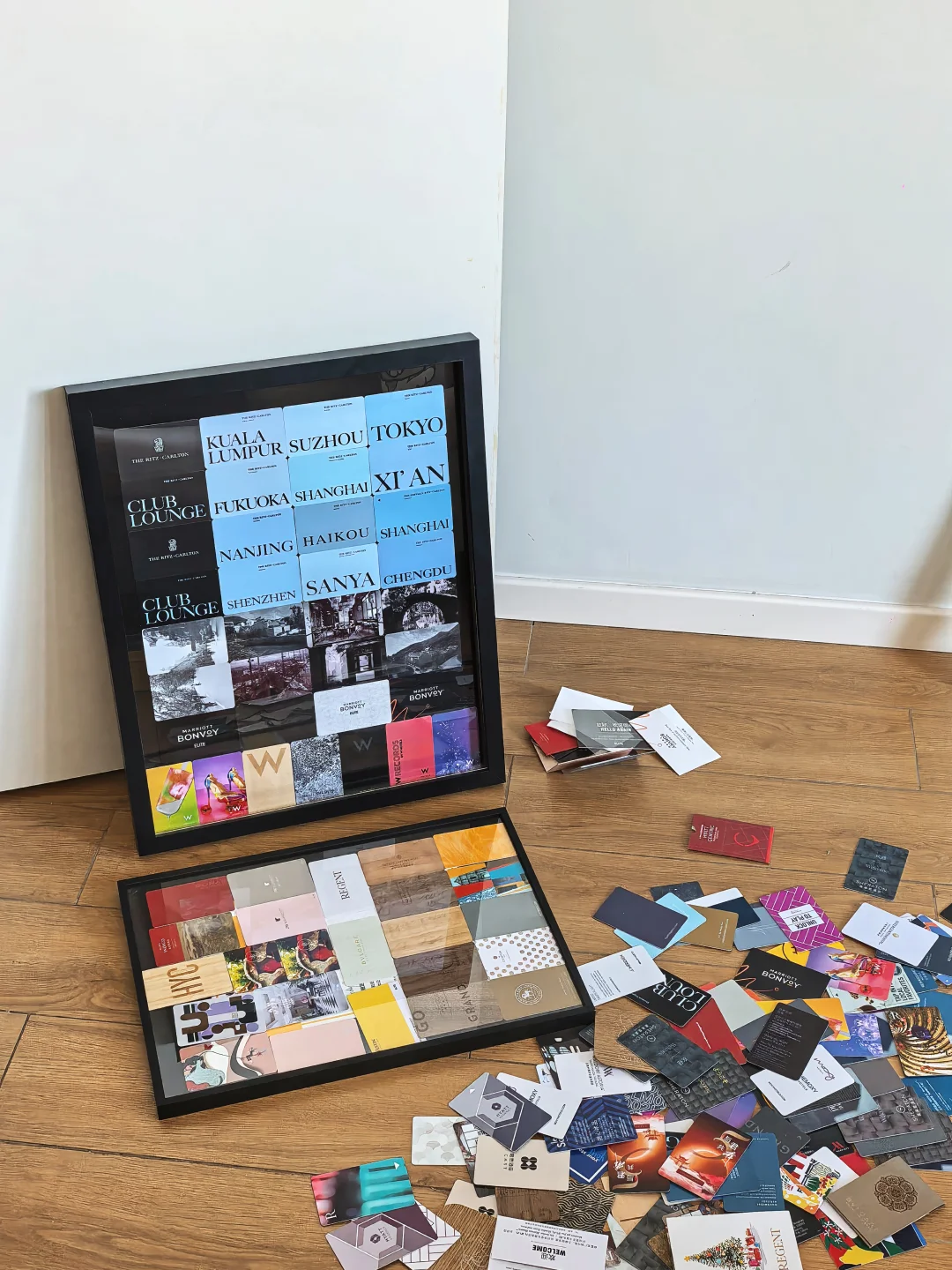 当你不停的住酒店，就会得到很多房卡