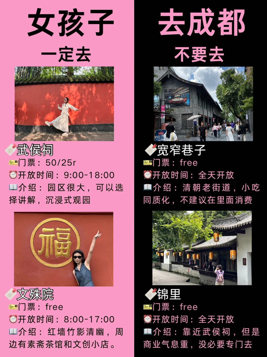 成都7月景点红黑榜/建议去🆚不建议去