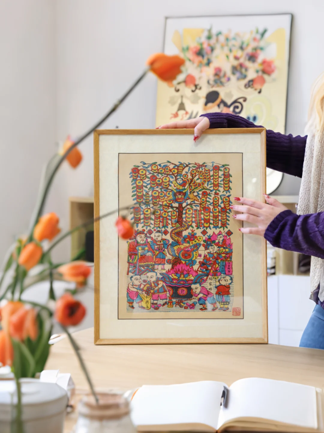 这样的挂画才跟中国新年对味