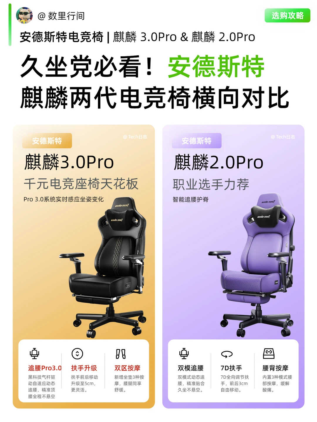 久坐党必看！！选电竞椅先看四点核心配置！