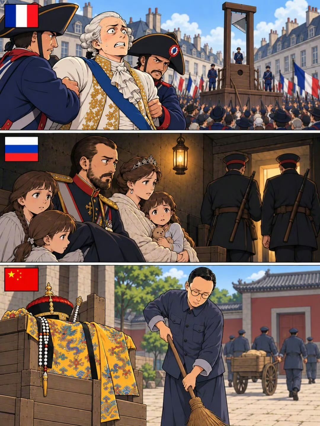 同样都是国家最后一位君主，差别竟然这么大！
法国：路易十六→断头台
俄罗斯：尼古拉二世→行刑队
中国：溥仪→普通公民

为什么中国的末代皇帝落得如此不同的结局？他又是如何被改造为普通公民的？

道理很简单

溥仪三岁登基。六岁时，清朝灭亡，他被迫退位。多年后，日本扶植他成为傀儡“皇帝”。1945年日