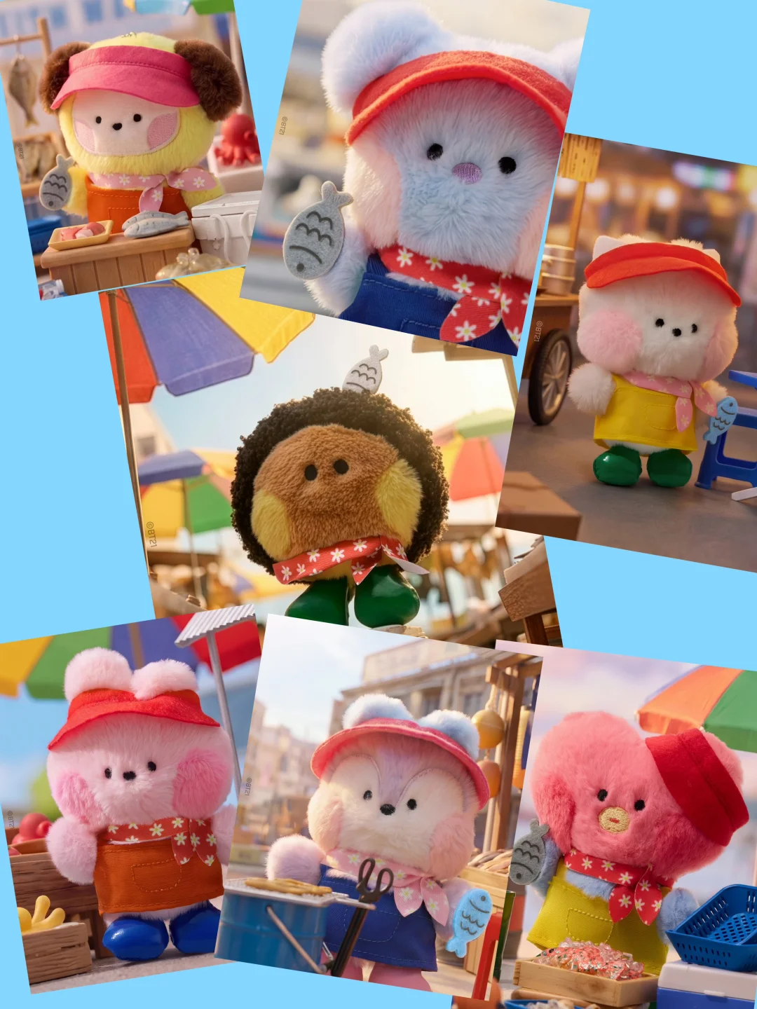 充满釜山大海气息的BT21🏖️🌊