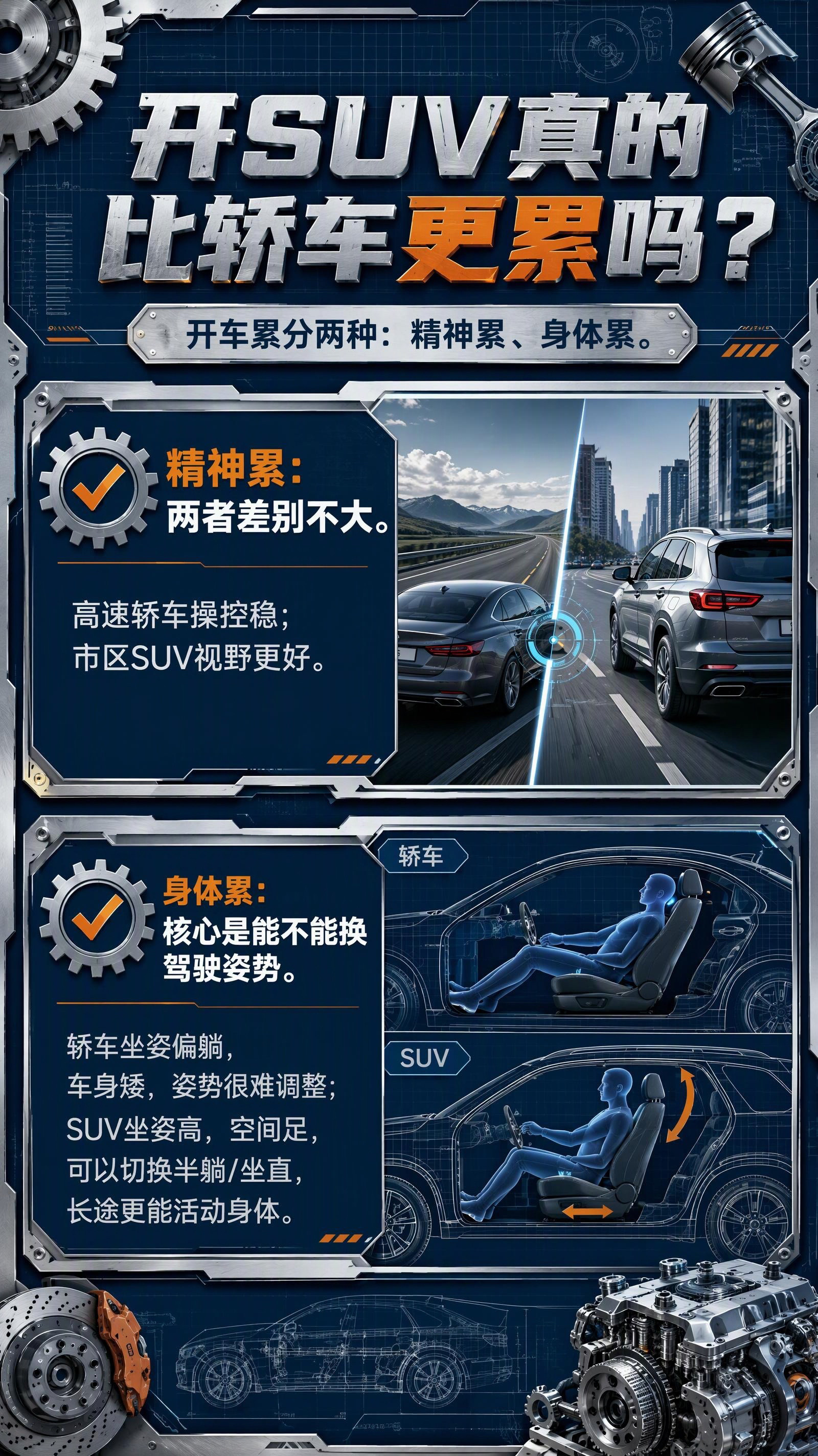 开SUV真的比轿车更累吗？丰田汽车知识分享 suv科普 开车 汽车知识