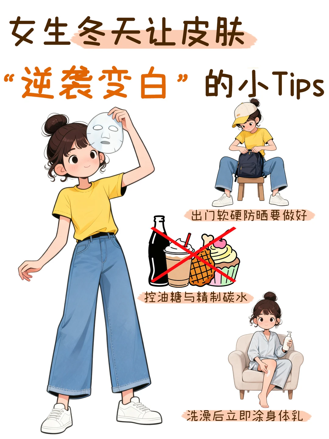 原来冬天真的更适合女生养白～