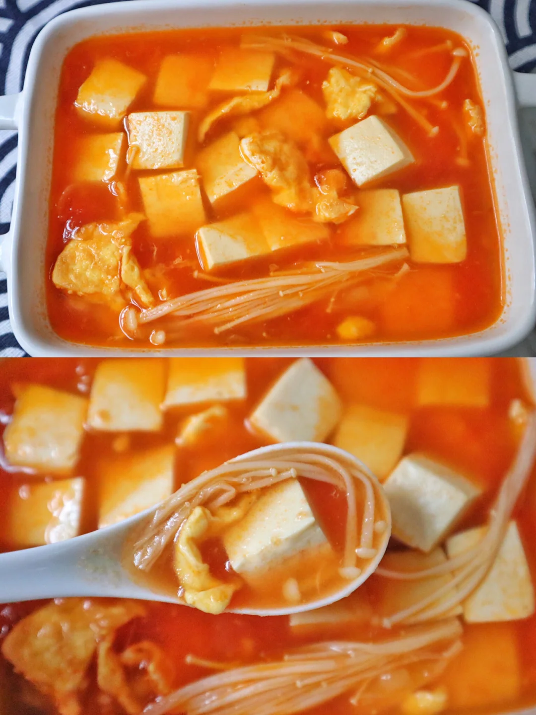 低卡高蛋白的减脂番茄豆腐汤！好喝又营养～