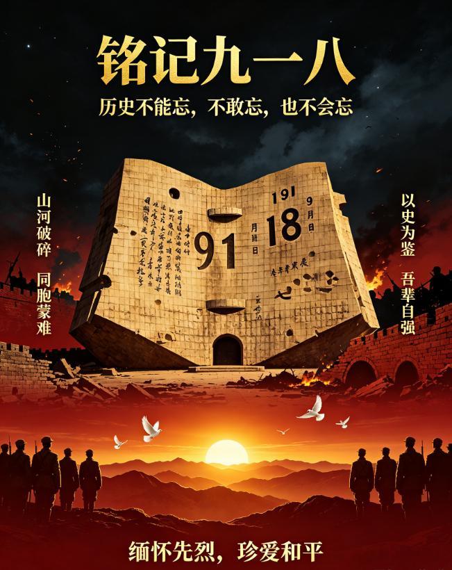今天是九月十八日，我们铭记历史，以史为鉴，历史不能忘，不敢忘，也不会忘。曾经国土蒙尘，同胞受难，无数先烈挺身而出，用血肉抵御侵略。硝烟虽远去，警钟需长鸣。缅怀先烈，珍爱和平；吾辈自强，守护山河。 黄金金价918 ​​​