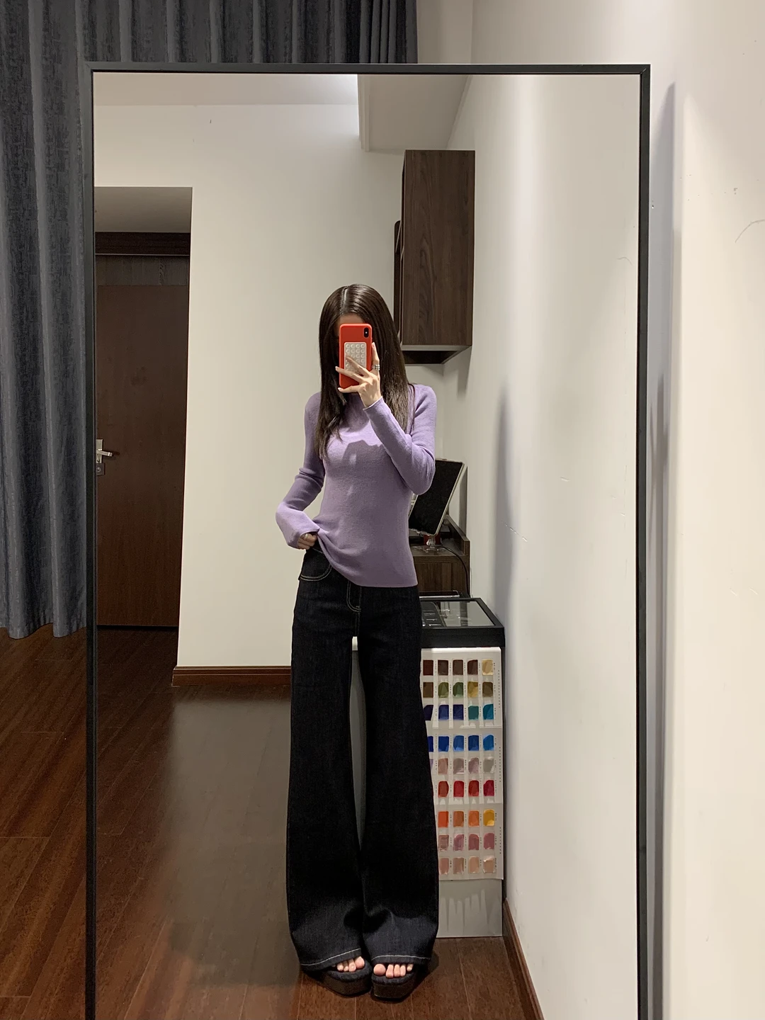 我愿称之为显瘦神裤！！！紫色好米啊啊啊💜