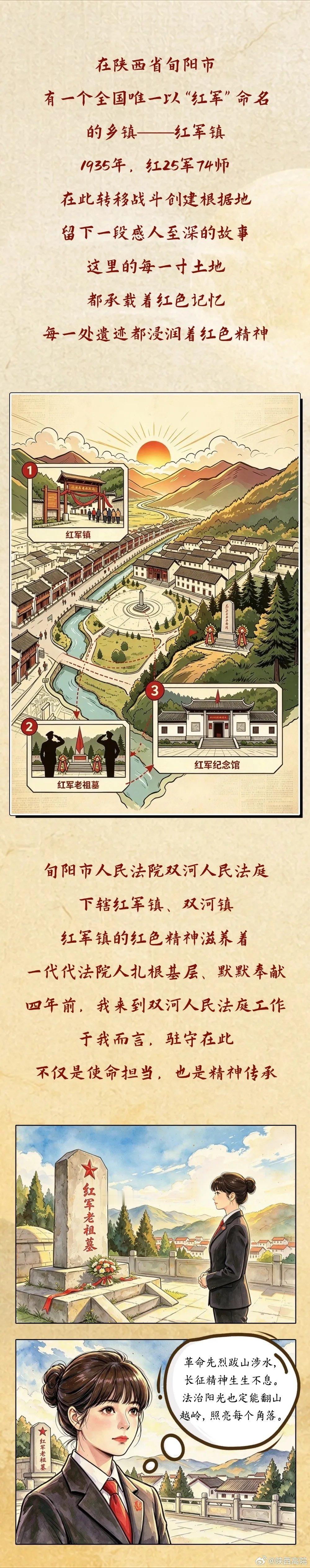 【红军镇上，来了位95后法官助理】 #纪念长征胜利90周年大会隆重举行# ​