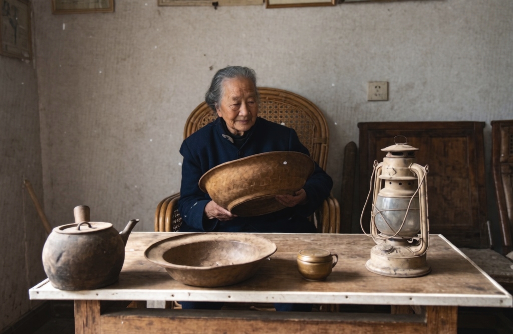 2008年，长征女红军、西路军妇女先锋团团长王泉媛已经95岁，她出神地抚摸着一个