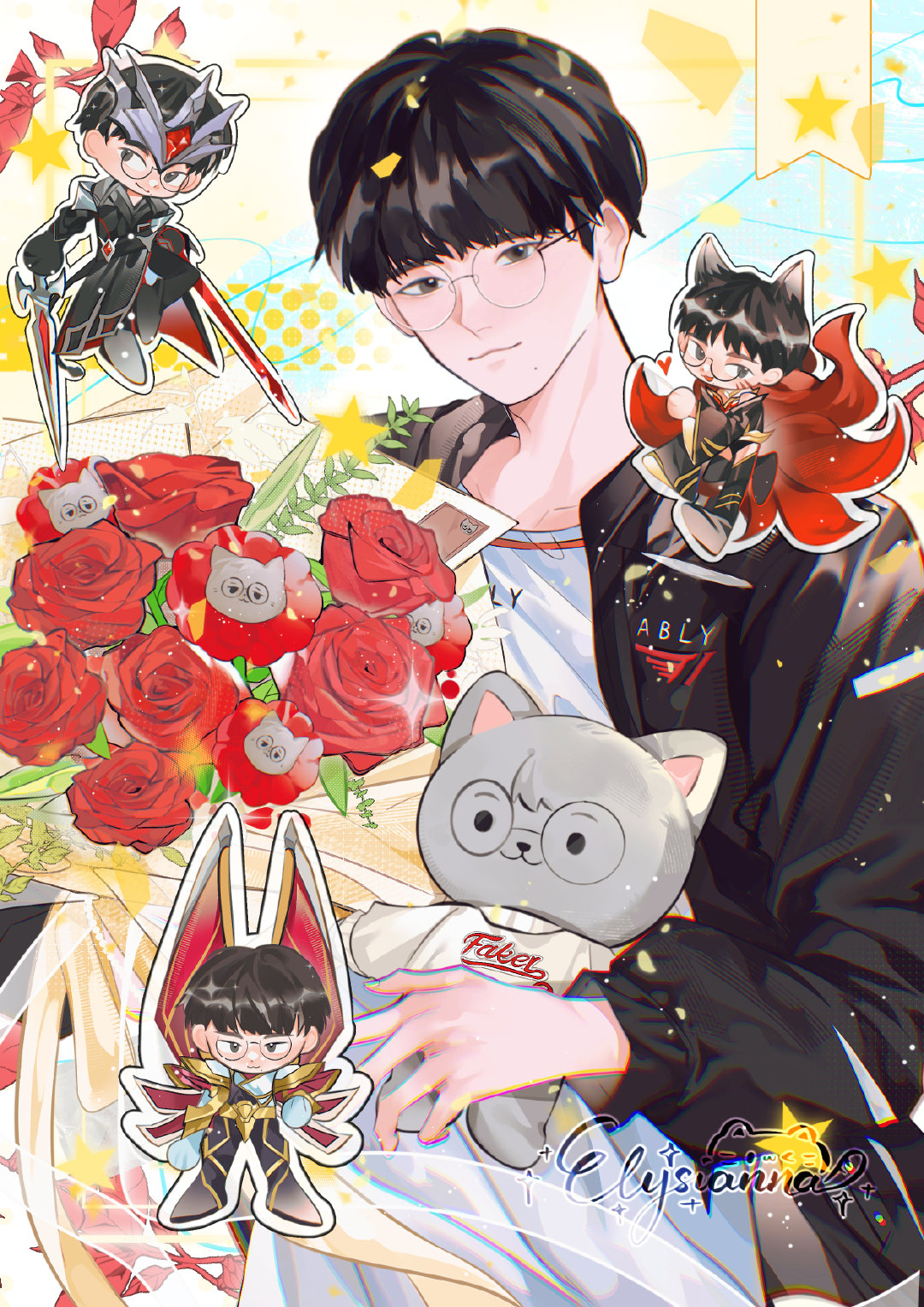 大家中秋快乐！！收到了很满意的壳壳捧花抱娃图，发发🥳🥳🥳
进行一个奖的抽，🧱为壳送上祝福抽一张壳的冰激凌娃卡，也可选择折现57r，一周后开～
*只抽壳杂，最终解释权归我，感谢理解～！
#faker[超话]# ​