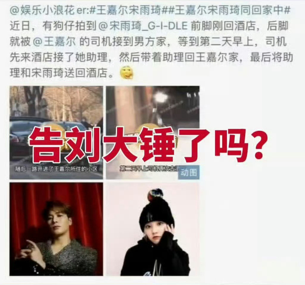 告刘大锤了吗？告源头了吗？

#宋雨琦方起诉白鹿粉丝# ​