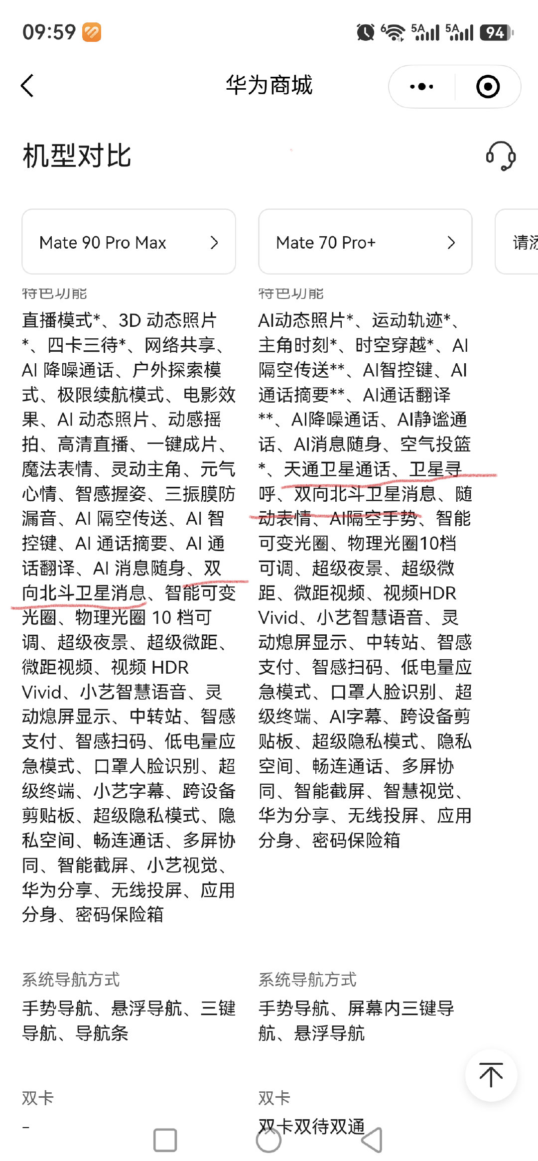 两款机首发价格差了几千元，但是升级了两代价格贵的反而没有了卫星通话和卫星寻呼啦？[费解] ​