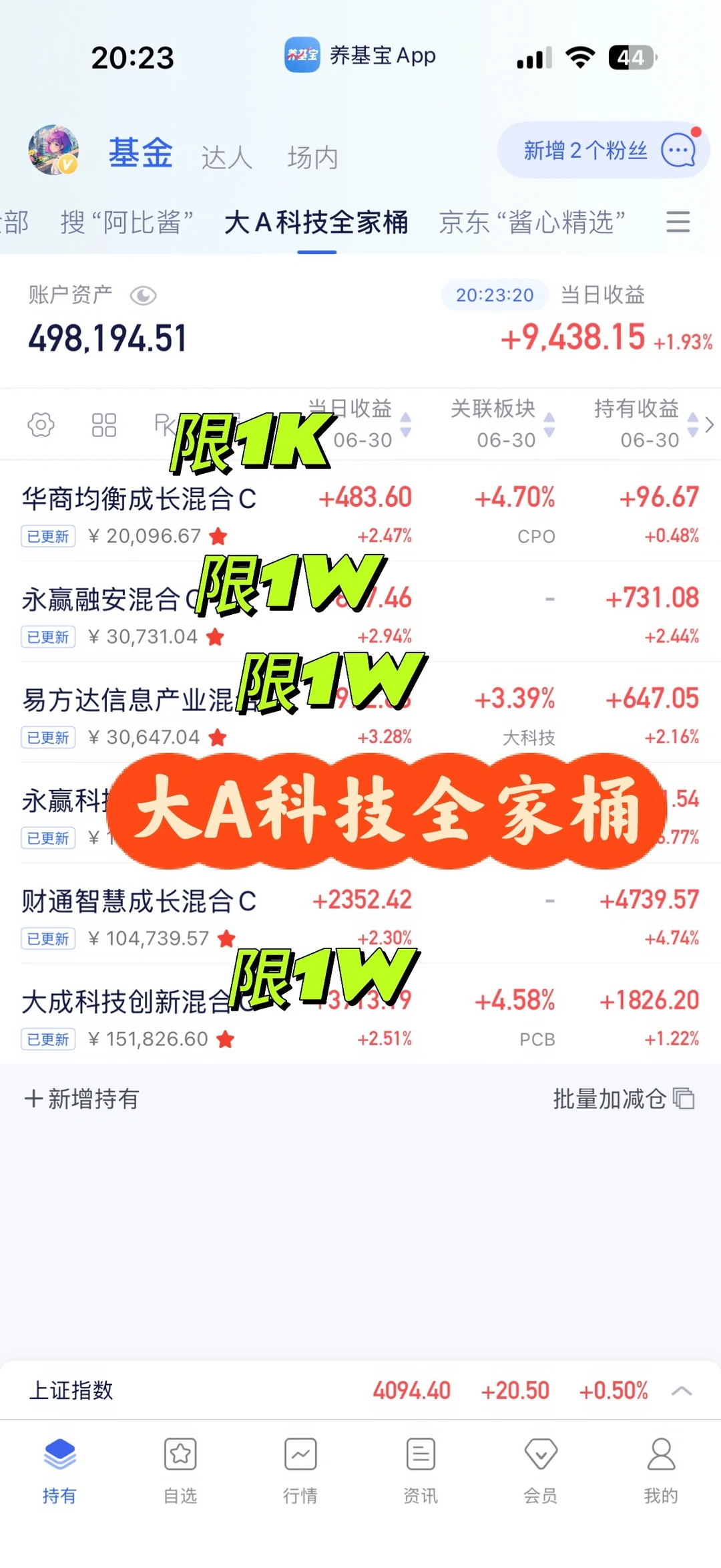 每天指着大A混合柯基全家桶赚点零花💰