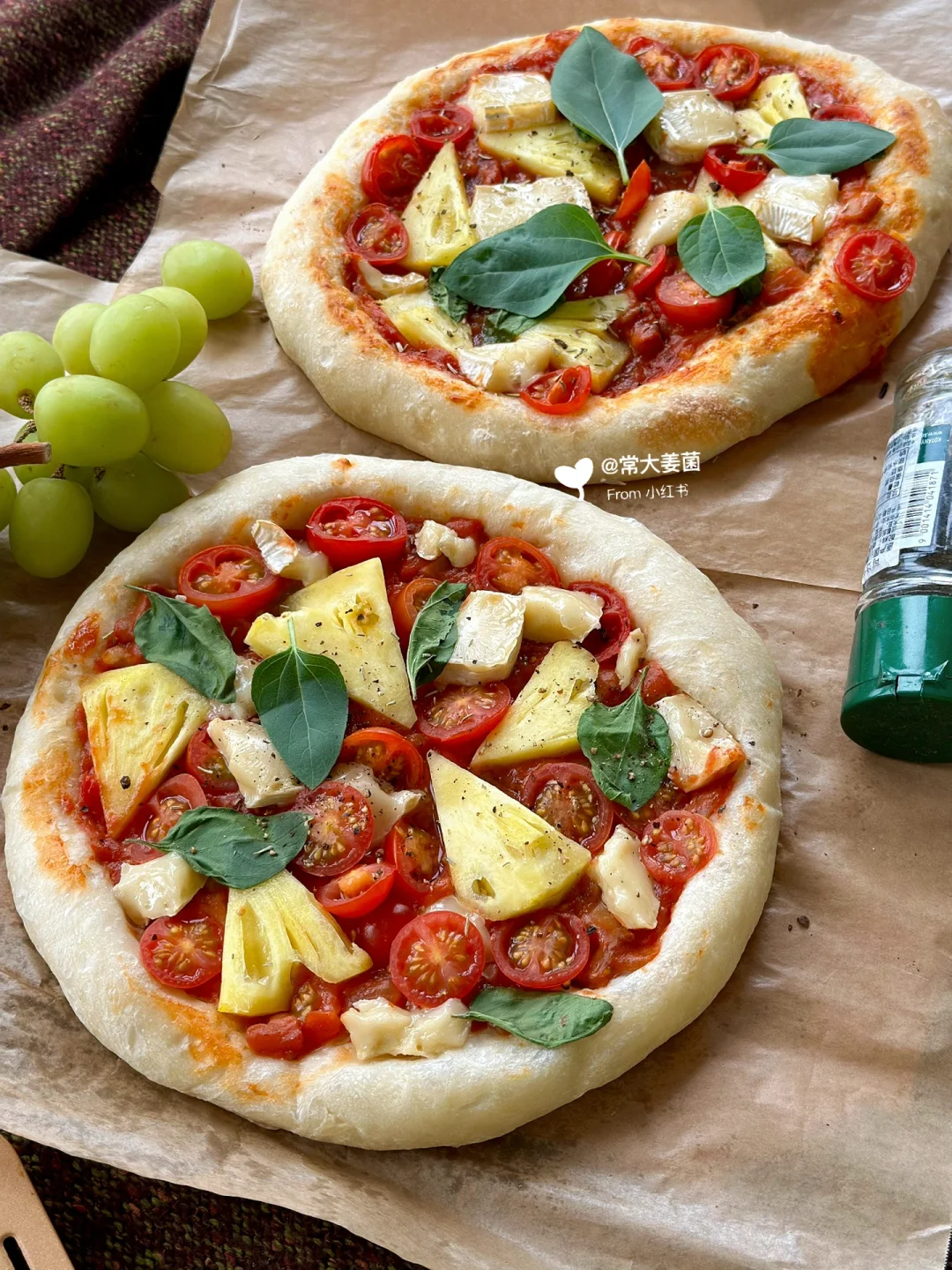 在家做凤梨意式披萨🍕免酵种、免揉