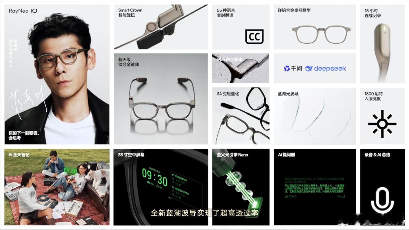 #人类记忆终于有了云备份# 我这种每天接触信息特别多的人，最烦的不是没记下来，而是过几天突然想起一件事，只记得“好像谁跟我说过”，具体什么时候、在哪、最后聊到什么，完全断片。

所以雷鸟 iO 这次我比较感兴趣的反而是“全天智记”。它不是单纯把一天录下来转成文字，而是通过声音、位置、视觉 ​