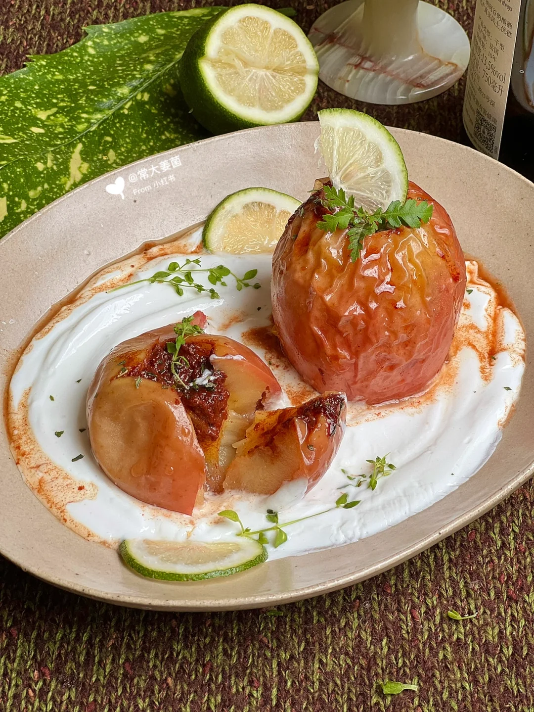 肉桂烤苹果🍎🧀无敌好吃！刷脂甜品！