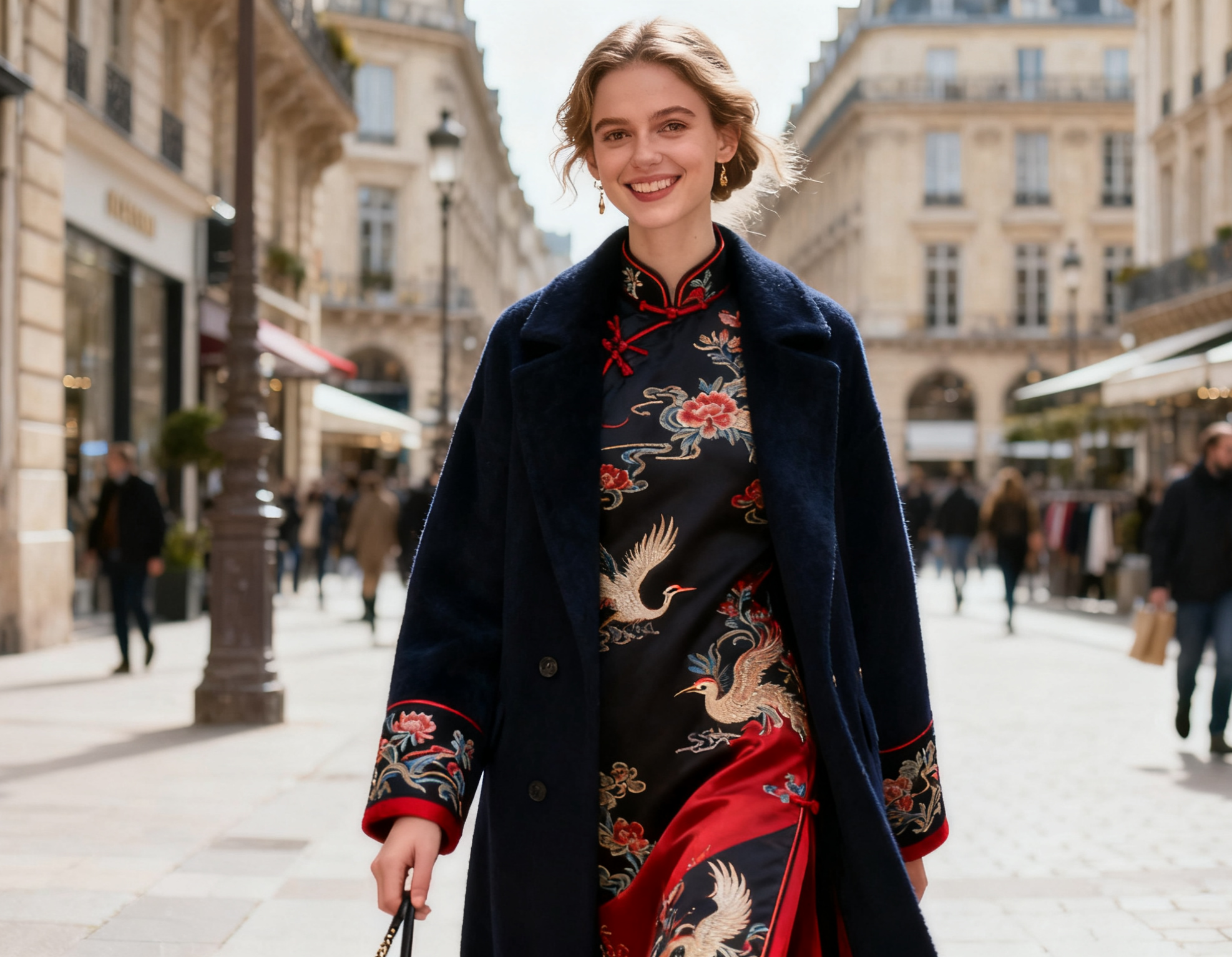 都市街头的时尚穿搭，复古与现代的完美结合！👗👠💃‍♀️