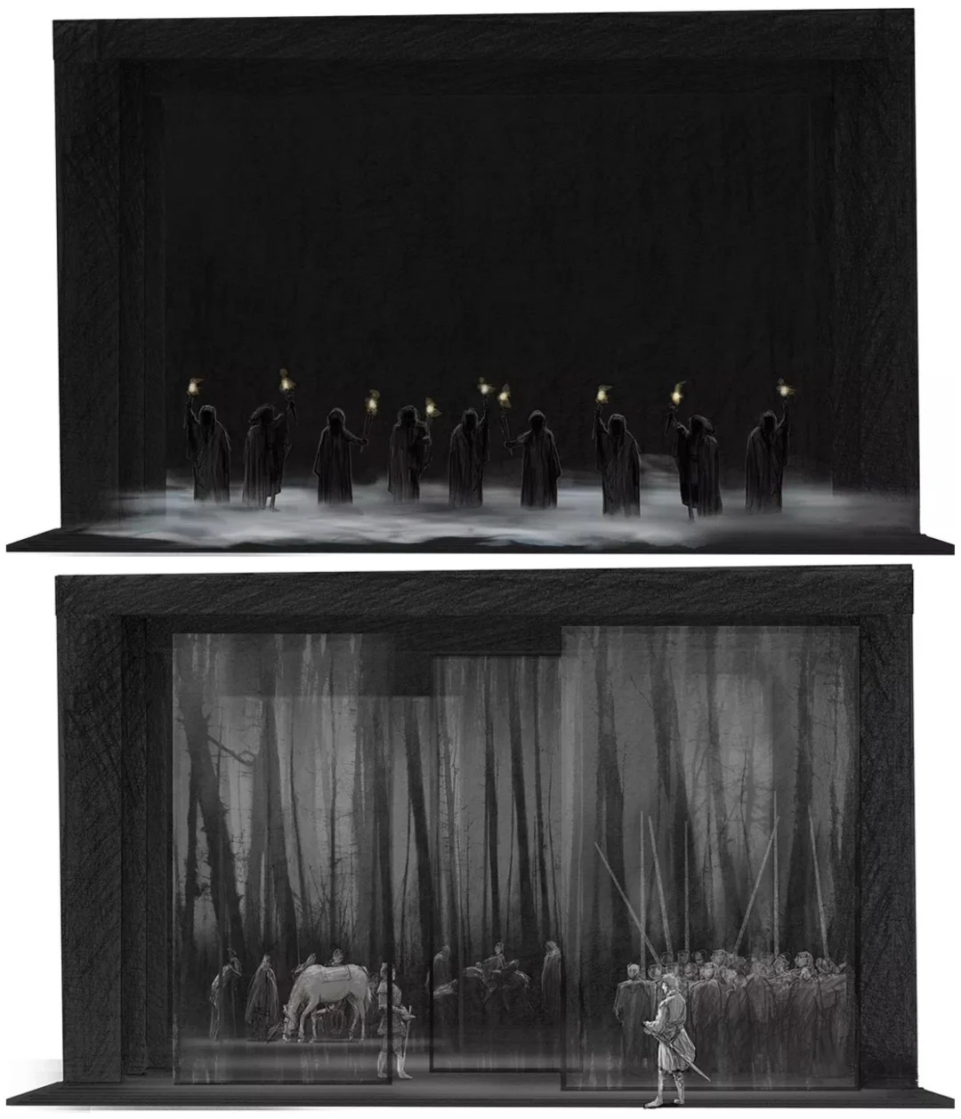 舞台设计手稿——歌剧-《麦克白》