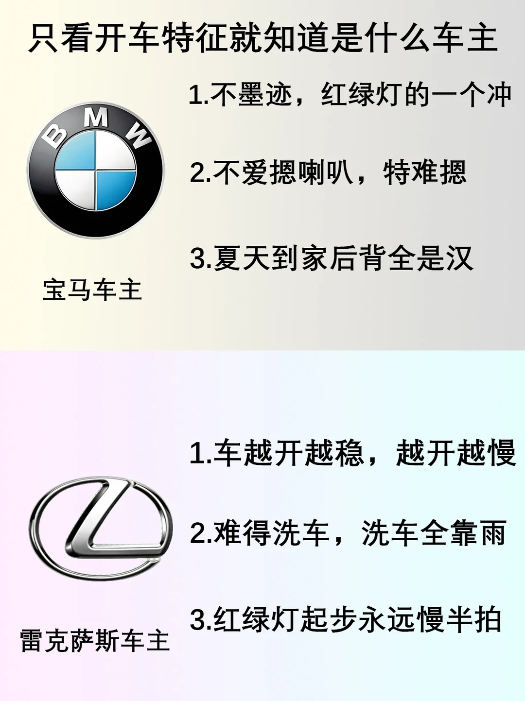 只看车的特征就知道是什么车主