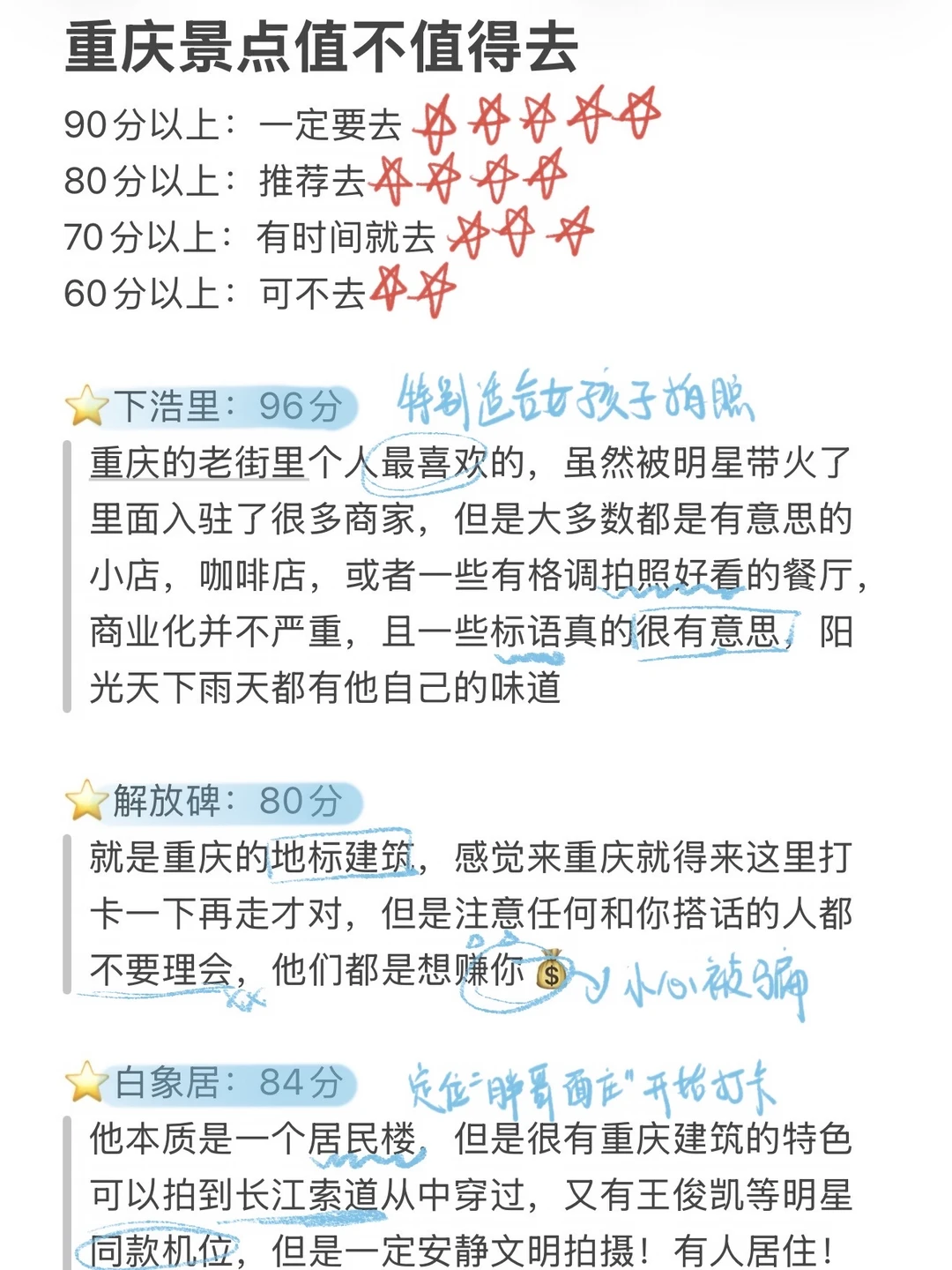 重庆已回..分享游玩真实感受（仅个人意见‼️