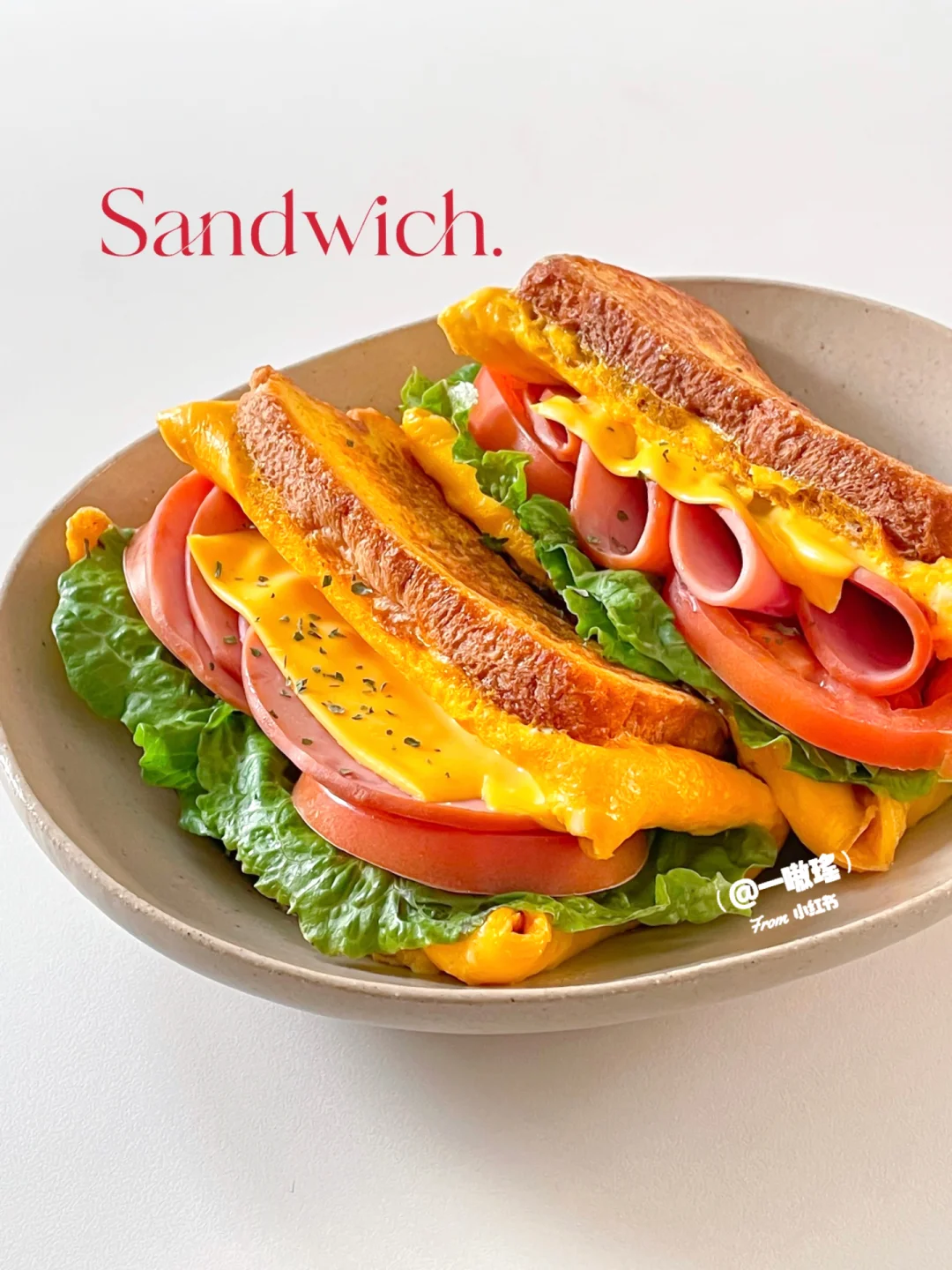 10分钟快手👋早餐🍴元气满满蛋包三明治🥪