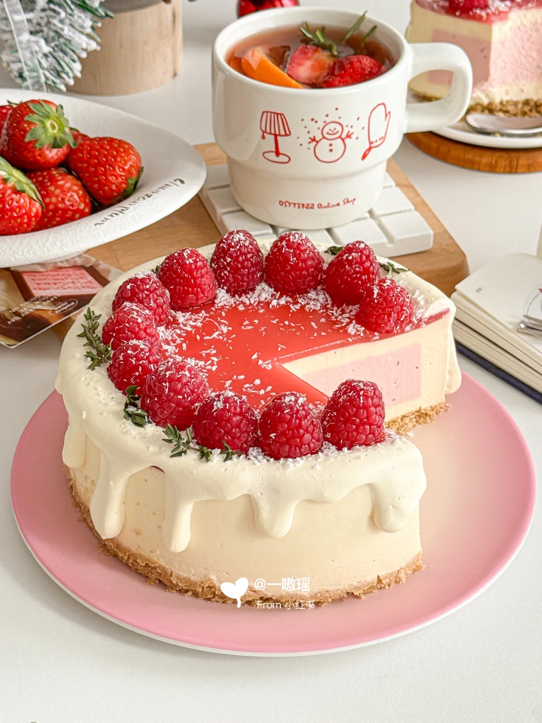 免烤箱‼️ins草莓芝士慕斯🍓入口即化超丝滑✨