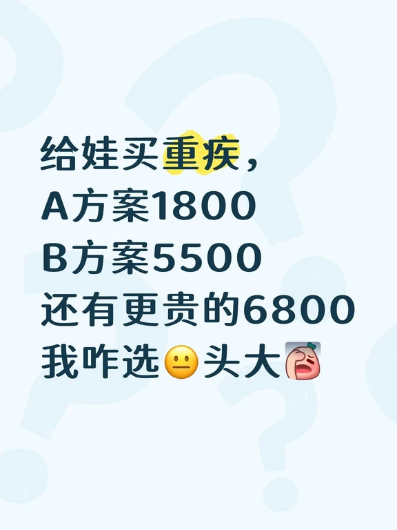 给娃买重疾，1800和6800到底差别差在哪？